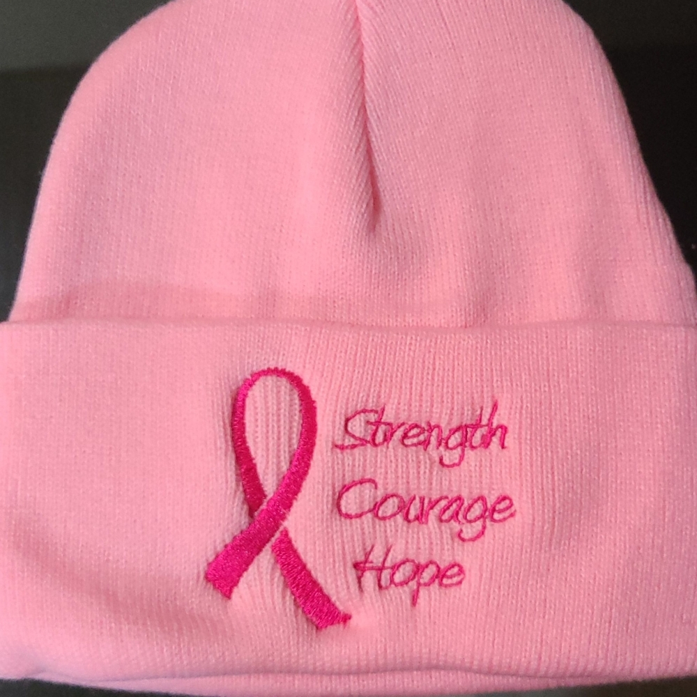 Made in USA Breast Cancer Pink  Embroidered hat